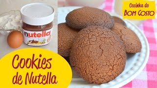 Cookies de Nutella  3 ingredientes pronto em 15 minutos  Gabi Rossi  Cozinha do Bom Gosto [upl. by Trudy904]