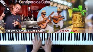 Cantinero de Cuba Sergio y Estibaliz Acordes en Piano [upl. by Accire]