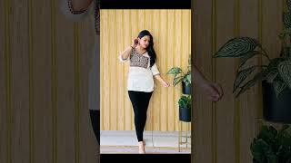 Mashru short top❤fashion casual office YouTube viral shorts Mashru tops Ajrakh [upl. by Amandie]