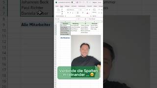 Mehrere Spalten blitzschnell zu einer zusammenführen excel [upl. by Wailoo]