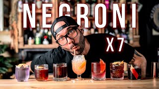 7 DIFFERENT NEGRONI COCKTAILS  How far is too far [upl. by Ayifa]