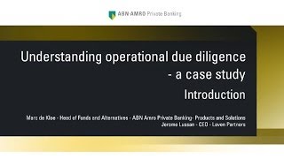 Understanding operational due diligence  a case study Introduction [upl. by Kristina]