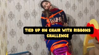 Tied Up On Chair With Ribbons Challenge  Escape Challenge  aqsaadil awareness challenge beauty [upl. by Oiralih]