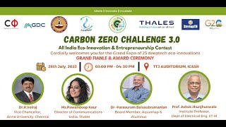 Grand Finale amp Award Carbon Zero Challenge quotAll India EcoInnovation amp Entrepreneurship Contestquot [upl. by Arrio378]