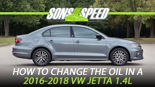 How to Change the Oil in 20162018 VW Jetta 14L  Sons of Speed [upl. by Asnarepse]