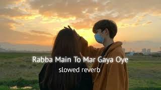 Rabba main toh mar gya oye slowed reverb song ll [upl. by Liagaba]