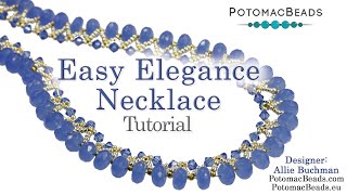 Easy Elegance Necklace  DIY Jewelry Making Tutorial by PotomacBeads [upl. by Sheedy]