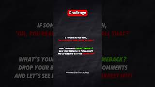 Comeback challenge for everyone challenge psychologyfacts comeback [upl. by Aleina]