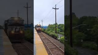 R46 R160A R179 R211A A C E trains action NS CSX freights NJT Comet IV Bilevel trains action [upl. by Loralyn]