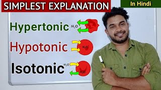 Hypertonic Hypotonic amp Isotonic Solutions in hindi  Tonicity  neet biology  chalktalk [upl. by Yrrak11]