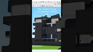 New building facade for residence developed in Sketchup  curves are back [upl. by Isleana770]