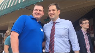 Marco Rubio visit Wings Plus to rally support [upl. by Adnolaj393]