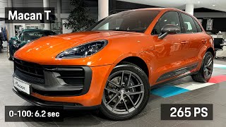 Porsche Macan T  Papaya Metallic  interior Black Linie de Papaya [upl. by Eedyaj]