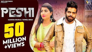 PESHI Official Video Masoom Sharma  Manisha Sharma  Sonika Singh  New Haryanvi Songs 2023 [upl. by Aleydis308]