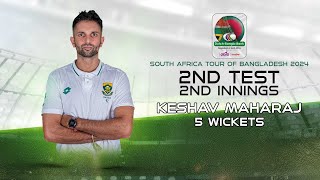 Maharajs 5 Wickets Against Bangladesh  2nd Test 2nd Innings South Africa tour of Bangladesh 2024 [upl. by Basset]