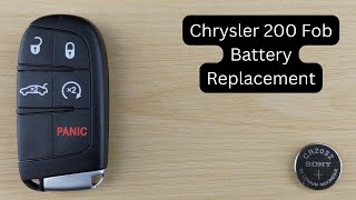 How To Replace or Change Chrysler 200 Remote Key Fob Battery 2015  2017 [upl. by Lavinia924]