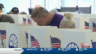 Record firstday turnout for inperson advanced voting in Shawnee Co [upl. by Lenka]