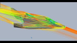 SolidWorks Flow Simulation  DynaSoar Spaceplane Replica Supersonic Gliding Simulation [upl. by Rusticus]