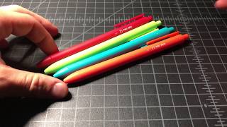 Tru Red Gel Pen Review  1 Staples Gel Pen [upl. by Ykcaj]