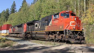 Railfanning the CN Chetwynd Subdivison Prince George BC  September 17 2012 [upl. by Idnor]