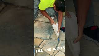 How to install a flagstone patio fast [upl. by Nahshu]