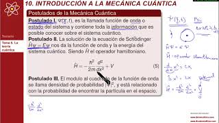 TEMA 8 Teoría cuántica  824 Postulados de la mecánica cuántica [upl. by Maltzman]