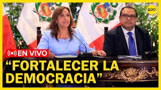 Presidenta Dina Boluarte quotEstá en los peruanos fortalecer la democraciaquot  PERÚ  EN VIVO [upl. by Lindsey11]