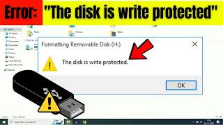 Solved ✔️ The Disk is Write Protected ⚠️ Remove Write Protection From Pen Drive [upl. by Syd742]