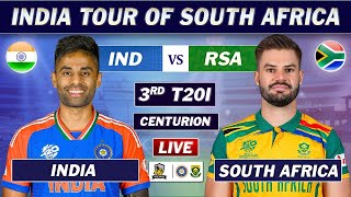 INDIA vs SOUTH AFRICA 3rd T20 Match LIVE COMMENTARY  IND vs SA T20 MATCH LIVE  ind bat [upl. by Chadwick]