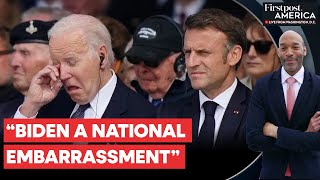 quotConfusedquot Biden Makes Gaffes at DDay Event Sparks Meme Fest  Firstpost America [upl. by Leonteen]