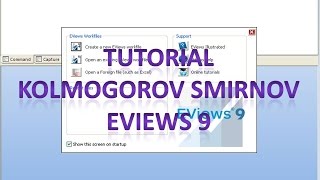 Tutorial Kolmogorov Smirnov EVIEWS 9 [upl. by Ledba217]