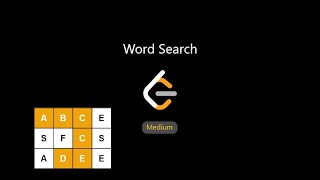 Word Search  Leetcode Daily Challenge  problem 79 [upl. by Legim263]