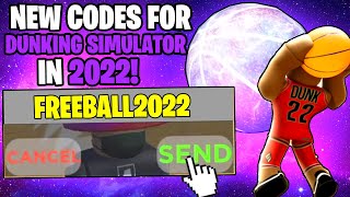 NEW ALL WORKING CODES FOR DUNKING SIMULATOR 2022 ROBLOX DUNKING SIMULATOR CODES [upl. by Lashonda]