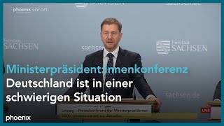 Ministerpräsidentenkonferenz Pressekonferenz mit Michael Kretschmer und Stephan Weil  25102024 [upl. by Ane]