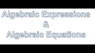 Expressions and Equations [upl. by Childs]