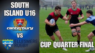 Canterbury Metro Black vs Ellesmere South Island U16 Cup Quarter Final 3rd October 2024 [upl. by Lorant928]