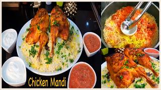 Arabian Mandi Rice With Smoked Flavour Arabic Chicken mandi Recipe [upl. by Ettesel]