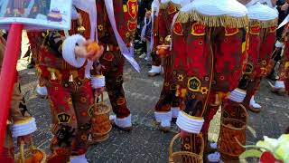 Gilles in a Carnaval parade La Louvière Belgium [upl. by Atteyram970]