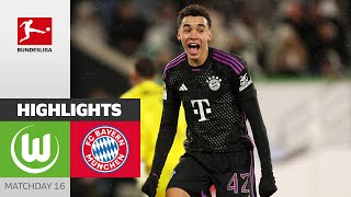 Musiala And Kane Marvellous  Wolfsburg  Bayern München  Highlights  MD16 – Bundesliga 202324 [upl. by Nalak]