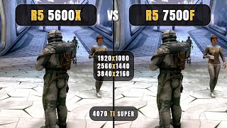 AMD Ryzen 5 5600X vs Ryzen 5 7500F  1080p 1440p 4K  AM4 vs AM5 Budget Kings  4070 Ti Super [upl. by Ococ682]