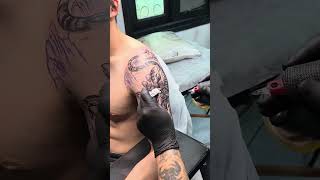 Trung Tadashis Tiger Tattoo Design  Ink Roar tattoo tattooart [upl. by Shiekh]