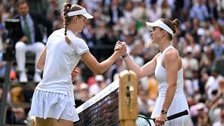 Elena Rybakina shows class after beating Elina Svitolina in front of Queen at Wimbledon [upl. by Janet]