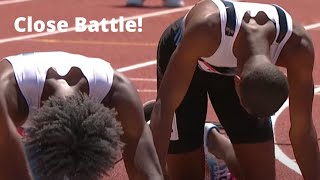 Close Battle  Lyles V Knighton Mens 200m Finals2022 USA National Championships [upl. by Yllime]