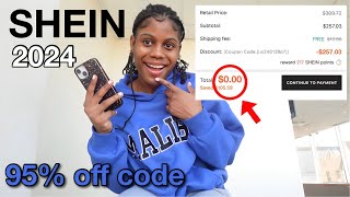 The BEST SHEIN Coupon code 2024  new updated active SHEIN discount code [upl. by Newcomb]