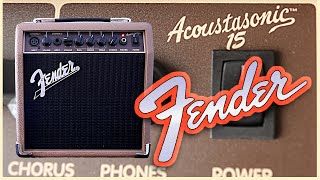 Fender Acoustasonic Amp Review The Acoustasonic 15 [upl. by Rukna]