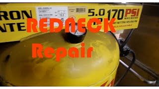 Air Compressor Redneck Repair  Blown Gasket [upl. by Lleroj397]