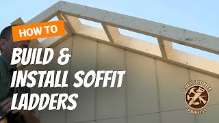 How to Build a Shed  How To Build Roof Rake Ladders soffit overhang  Video 9 of 15 [upl. by Aihsekal86]