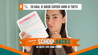 Schoolhacks  Zo haal je goede cijfers voor je toets [upl. by Micheil]