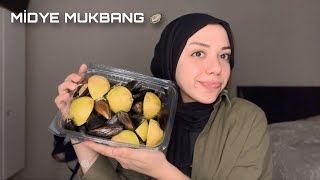 1 Kg Midye Mukbang  Sohbet Şapırdatma İçerir [upl. by Issie24]