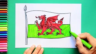 How to draw the Flag of Wales [upl. by Lacey326]